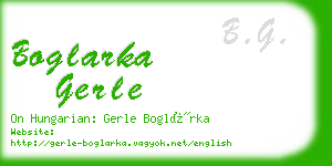 boglarka gerle business card